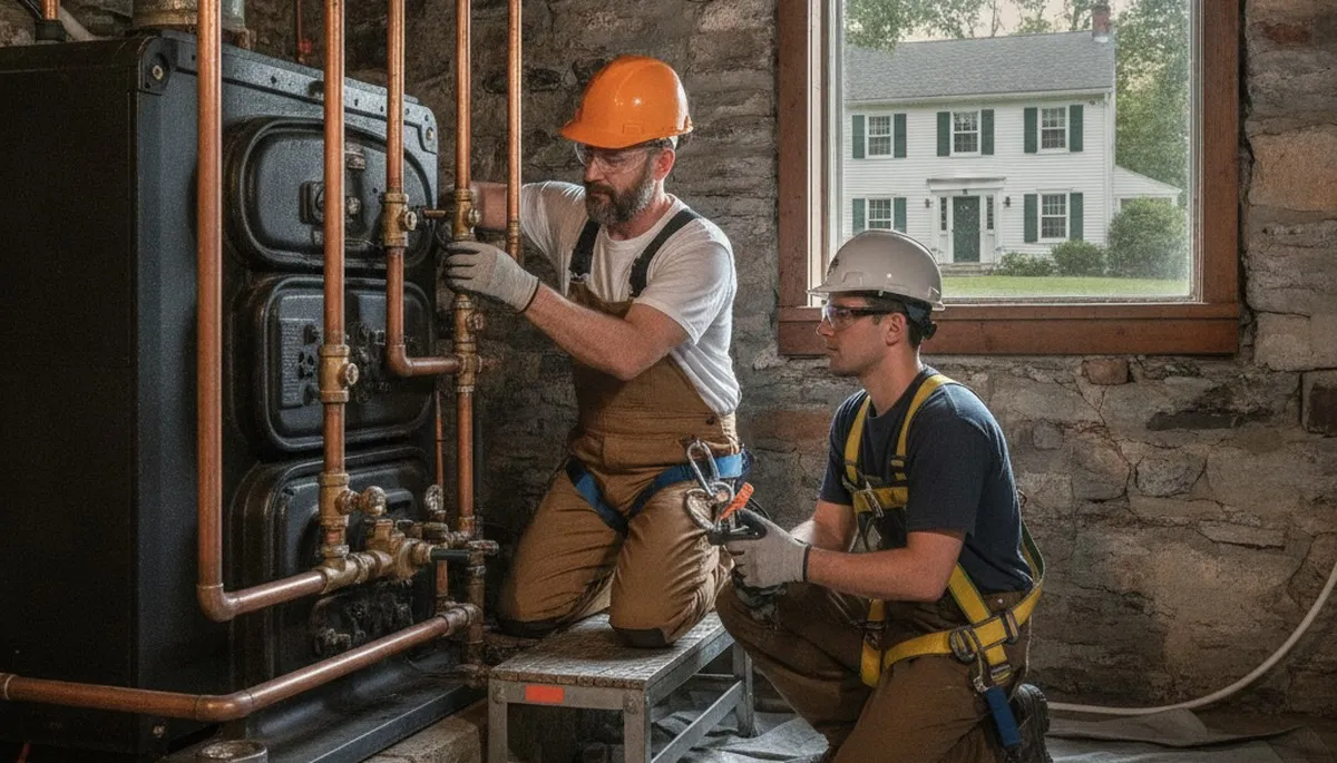 Plumber repairing a sink in Concord, MA for reliable plumbing repair service