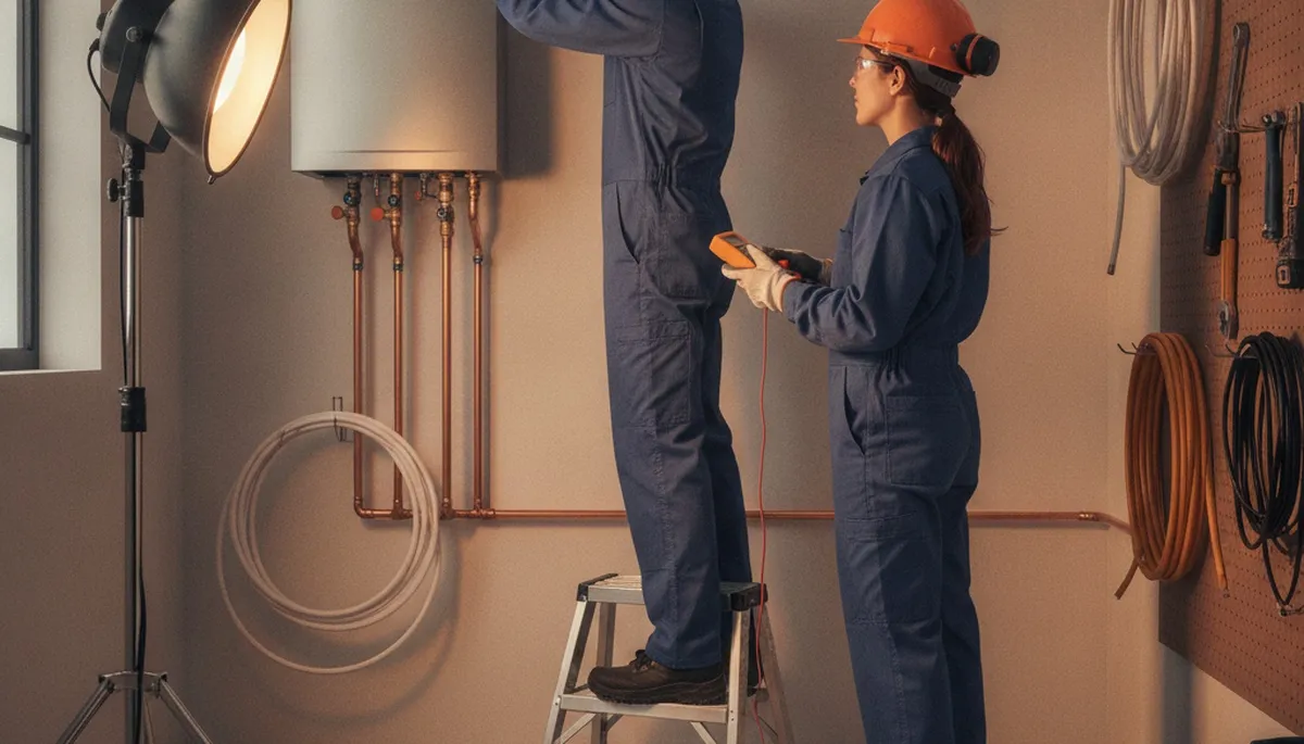 Tankless water heater installation in Concord, MA by a local plumbing repair technician