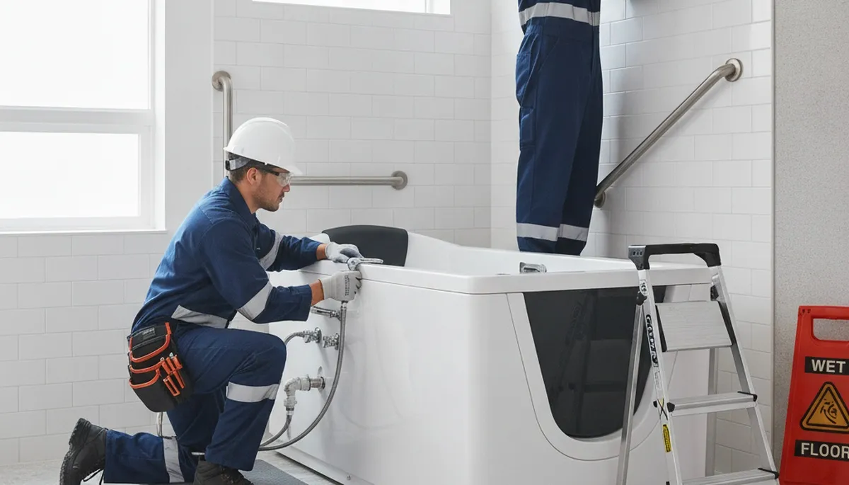 Walk-in tub installation for Concord, MA homes by local plumber for safer bathing access